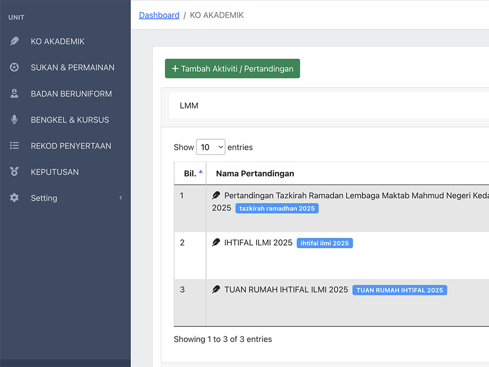 ccms.my - Co-Curricular Management System